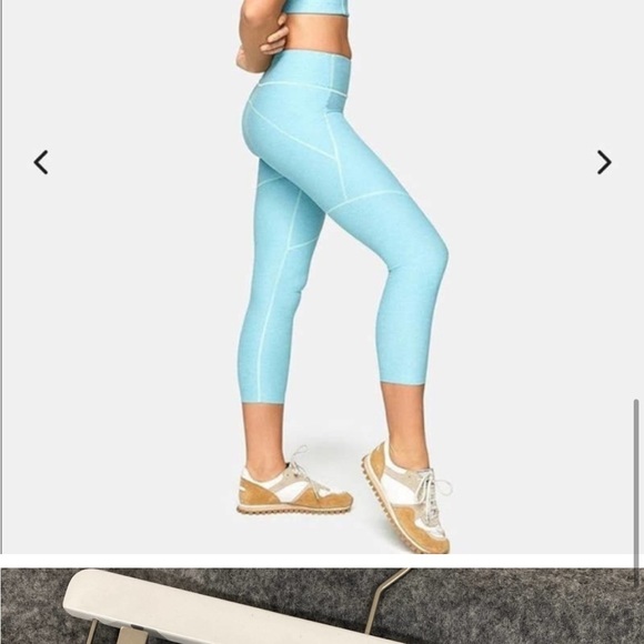 Outdoor Voices 7/8 High Rise Warmup Leggings in Pool Blue - Picture 5 of 15